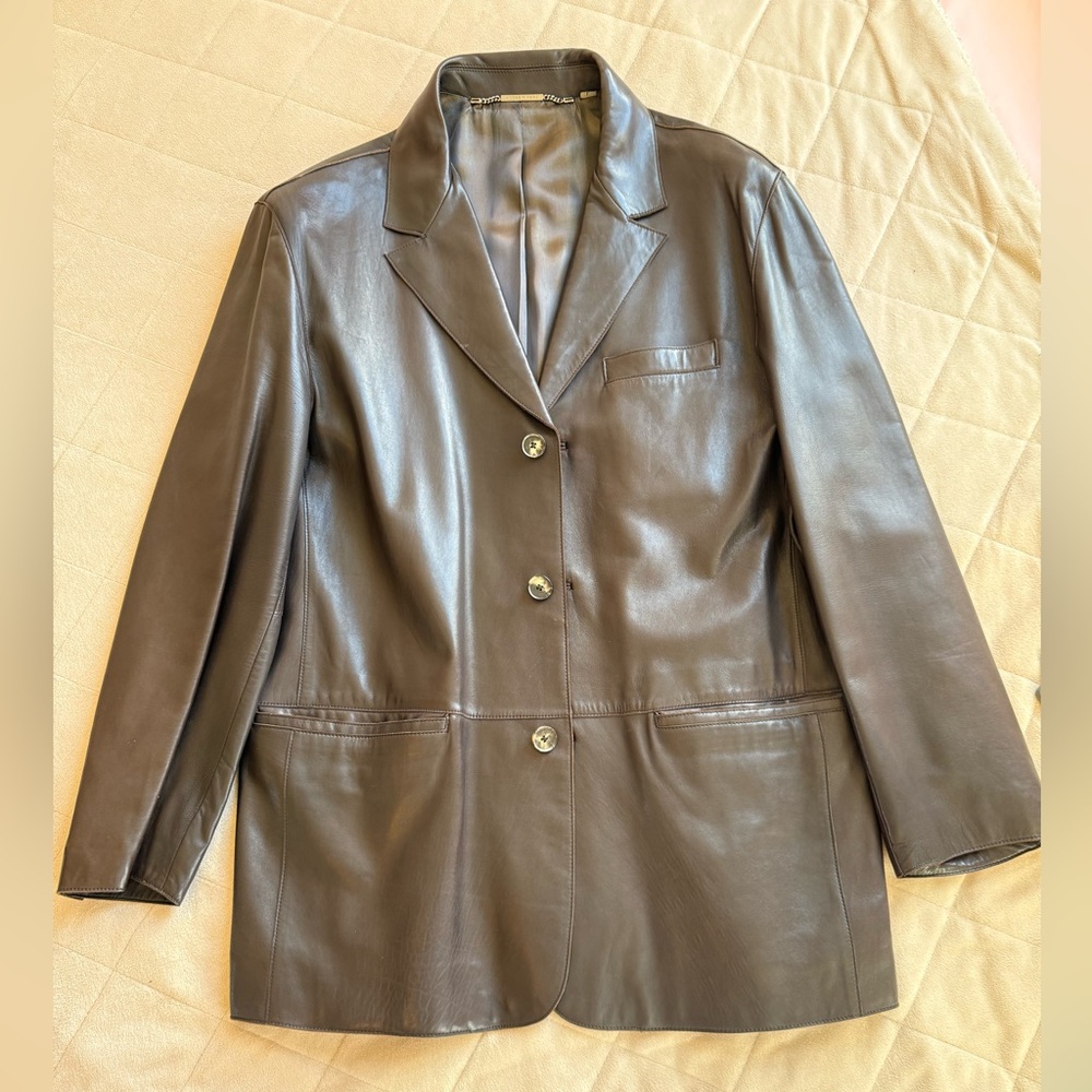 Andrew Marc Leather Dark Brown Men’s